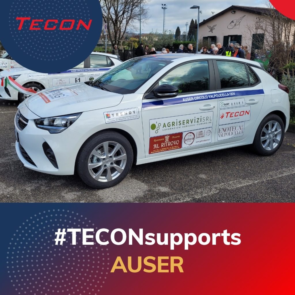 Tecon supporta l'Associazione Auser per un trasporto sociale solidale